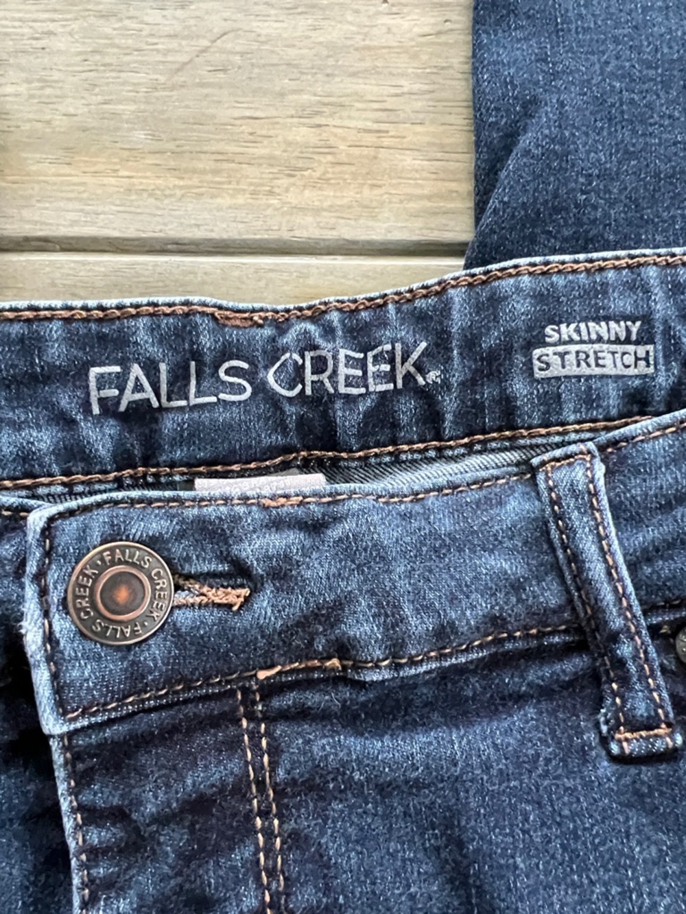 Falls Creek Dark Blue Skinny Jeans - Picture 10 of 10